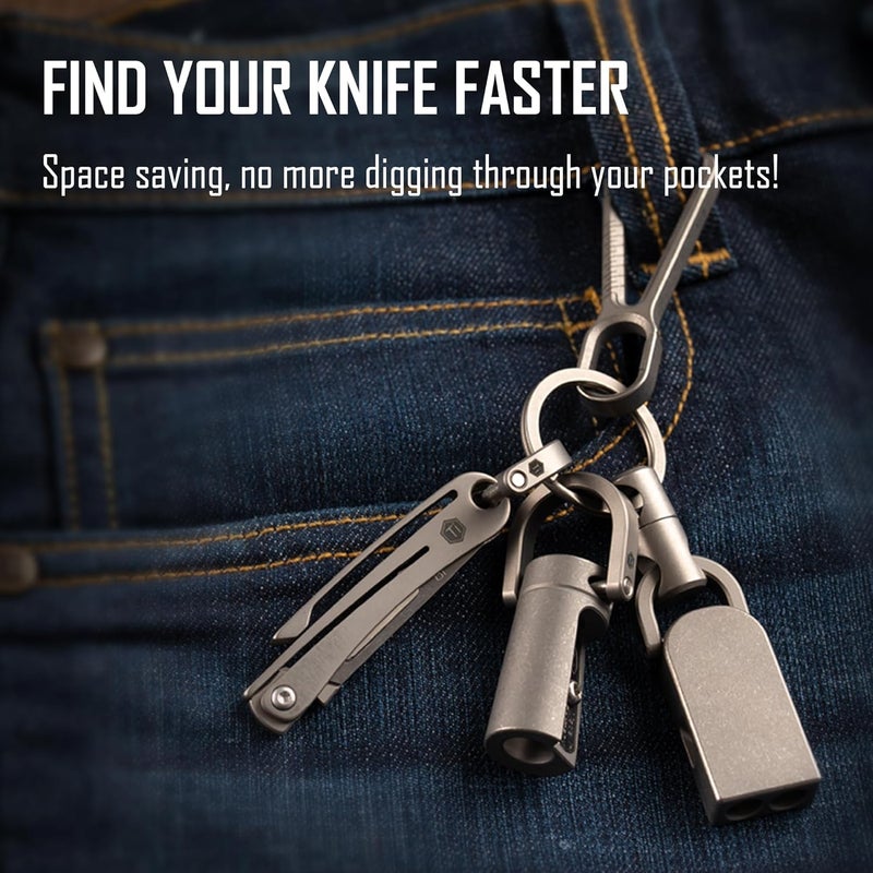 KeyUnity KK07 شفرة دقيقة متعددة الاستخدامات بمقبض تيتانيوم أداة قطع صغيرة للفنون والحرف ومشاريع DIY ورق كرتون قماش واستخدامات الهوايات مع شفرة قابلة للاستبدال - Image 4